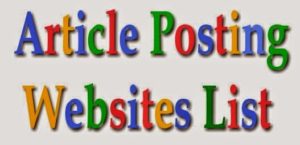 Free Article submission sites lists for SEO
